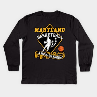 MARYLAND BASKETBALL | 2 sided Kids Long Sleeve T-Shirt